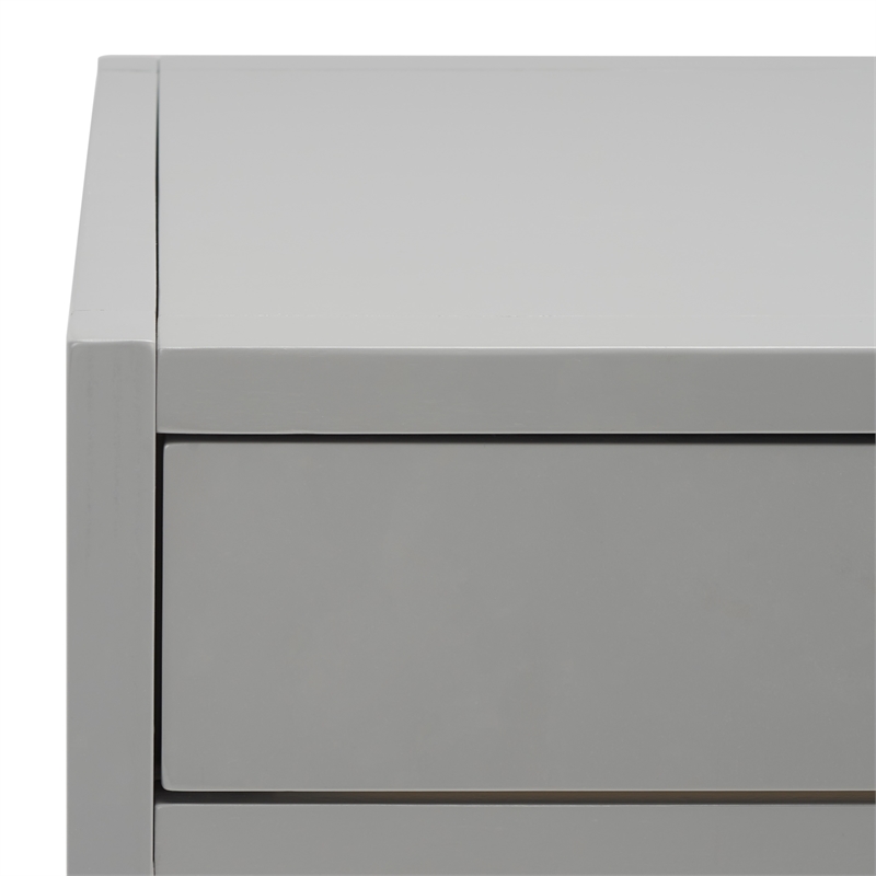 Safavieh Esther 2 Drawer Iron and Wood Desk in Gray