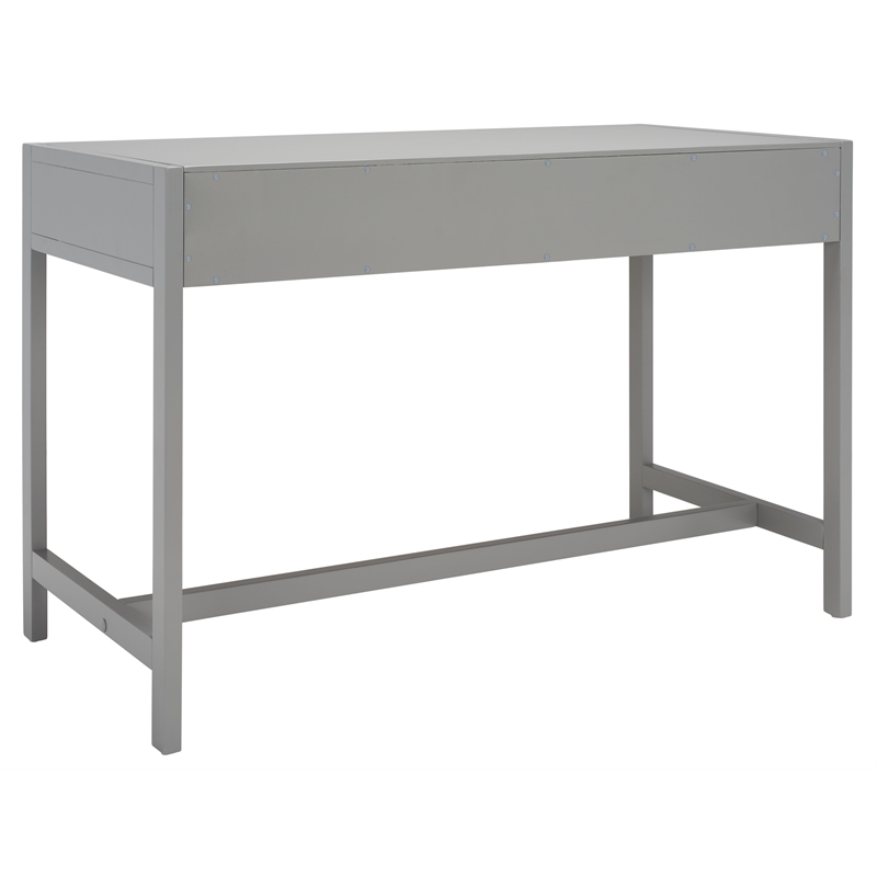 Safavieh Esther 2 Drawer Iron and Wood Desk in Gray