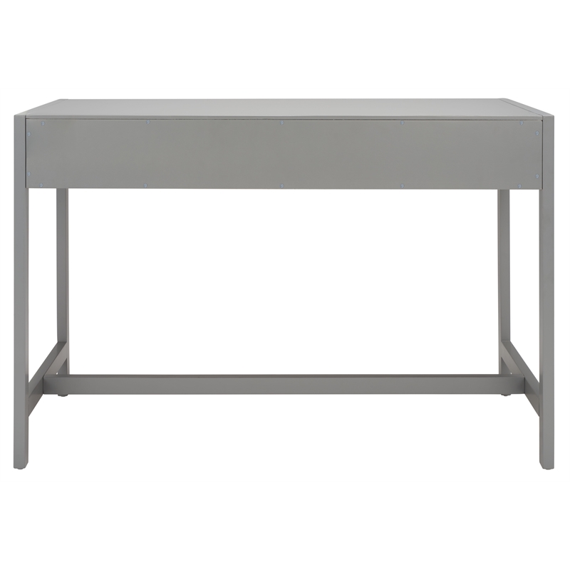Safavieh Esther 2 Drawer Iron and Wood Desk in Gray