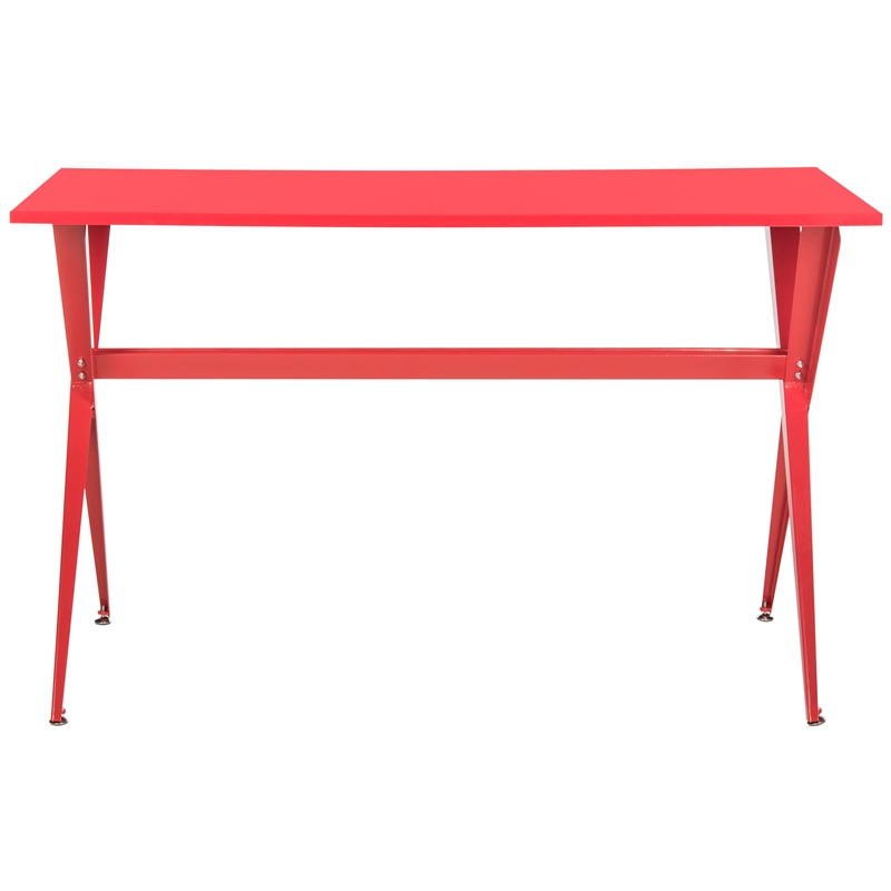 Safavieh Chapman Wood and Iron Desk in Red