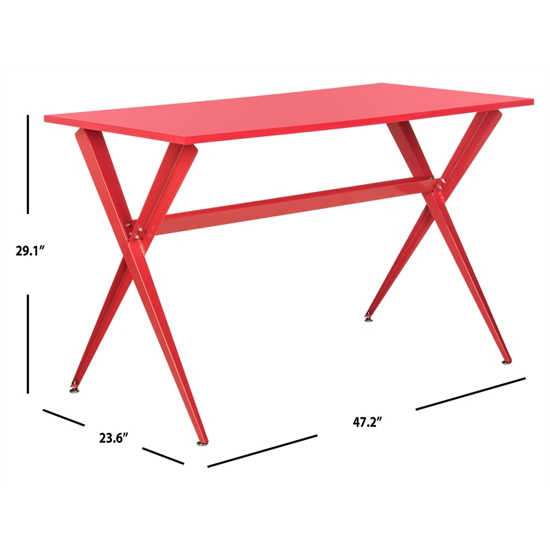 Safavieh Chapman Wood and Iron Desk in Red