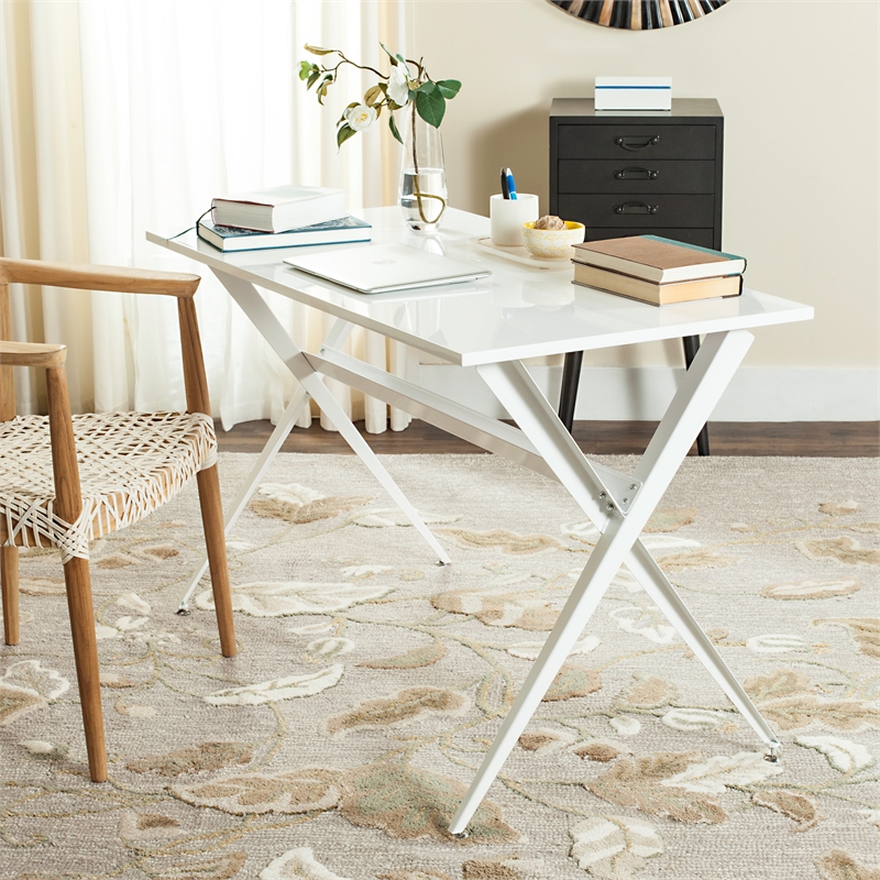 Safavieh Chapman Wood and Iron Desk in White