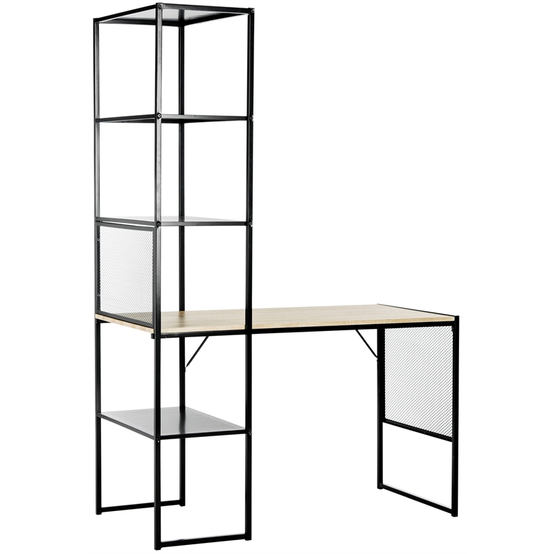 Safavieh Aba Wood and Iron Writing Desk in Black