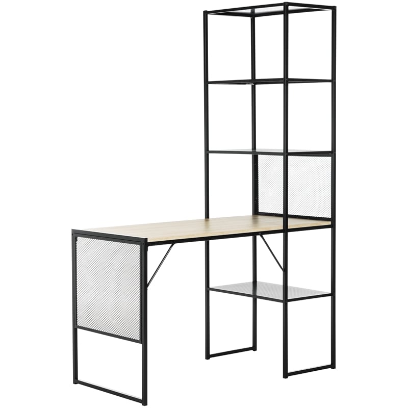 Safavieh Aba Wood and Iron Writing Desk in Black