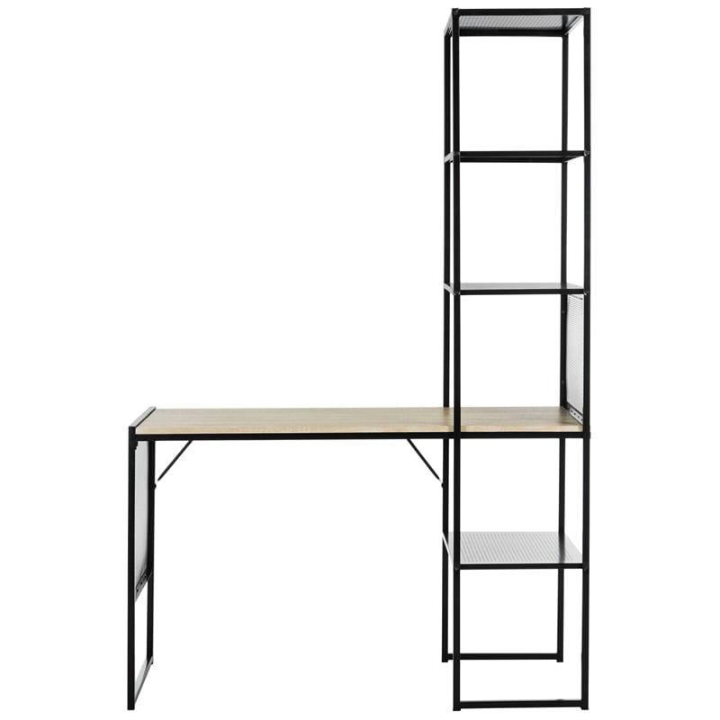 Safavieh Aba Wood and Iron Writing Desk in Black
