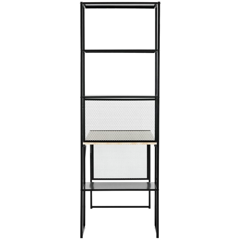 Safavieh Aba Wood and Iron Writing Desk in Black