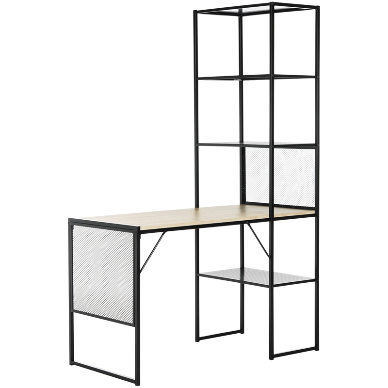 Safavieh Aba Wood and Iron Writing Desk in Black