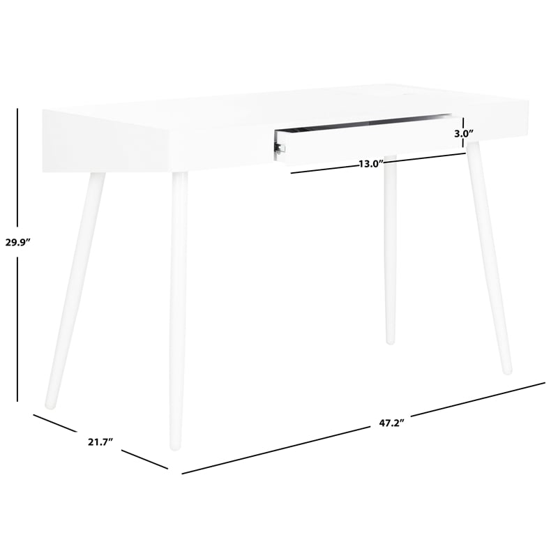 Safavieh Cairo Wood and Iron Writing Desk in White