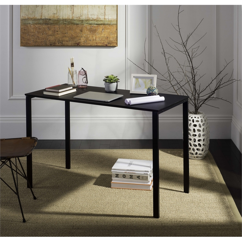 Safavieh Dalit Wood and Iron Desk in Black