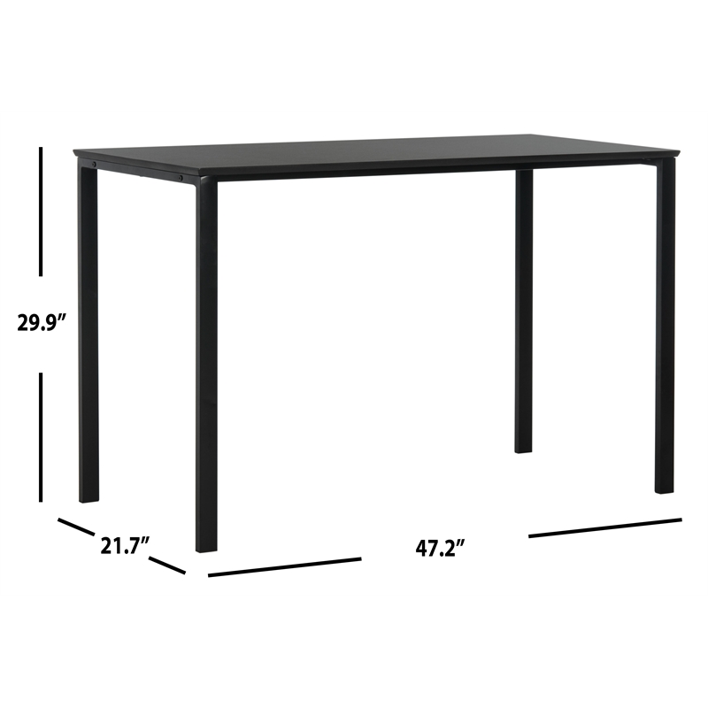 Safavieh Dalit Wood and Iron Desk in Black