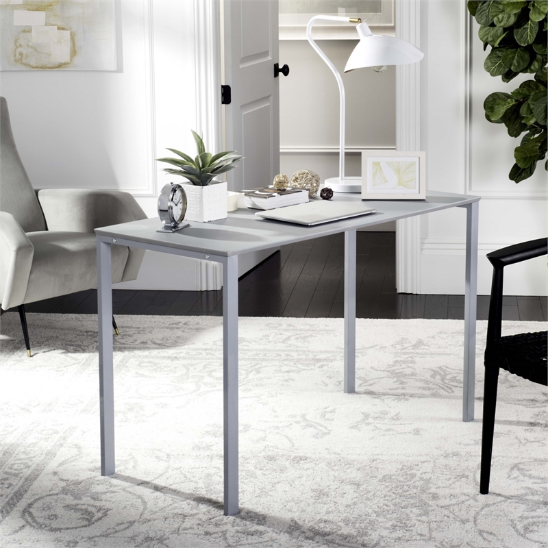Safavieh Dalit Wood and Iron Desk in Gray