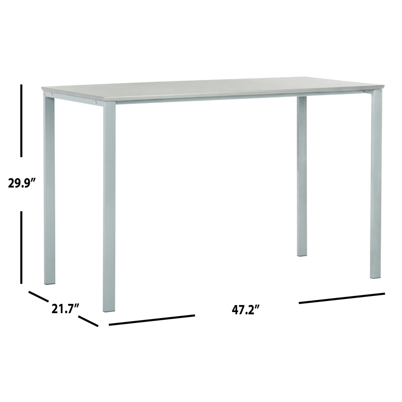 Safavieh Dalit Wood and Iron Desk in Gray