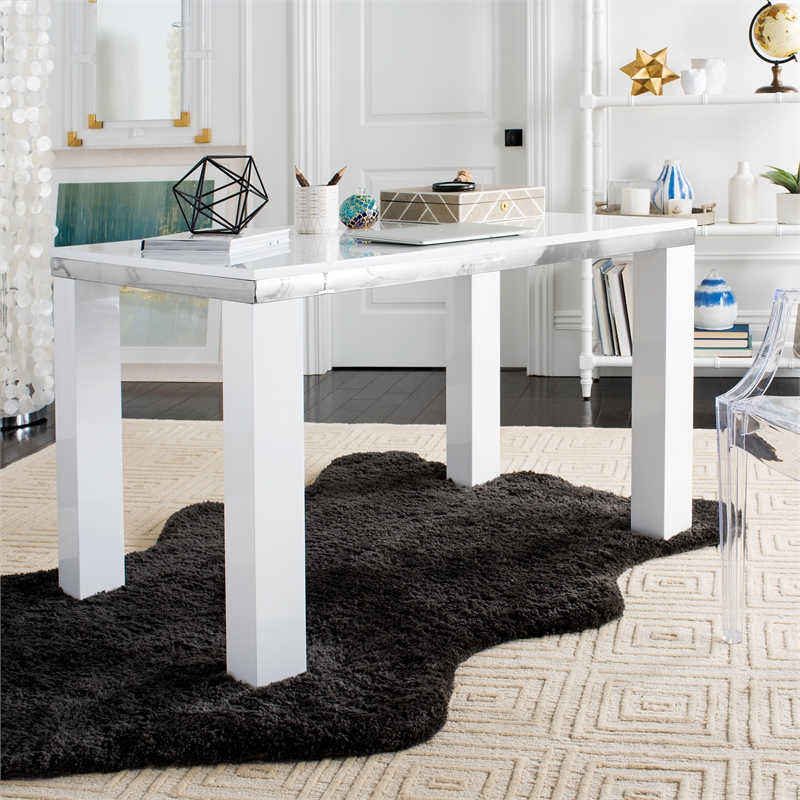 Safavieh Enos Wood and Iron Desk in White