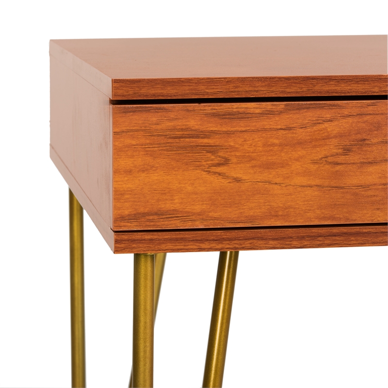 Safavieh Pine Wood Two Drawer Desk in Natural