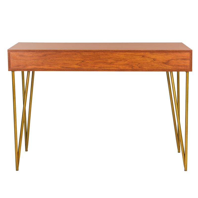 Safavieh Pine Wood Two Drawer Desk in Natural