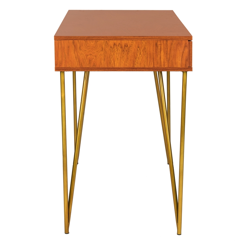 Safavieh Pine Wood Two Drawer Desk in Natural