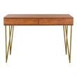 Safavieh Pine Wood Two Drawer Desk in Natural