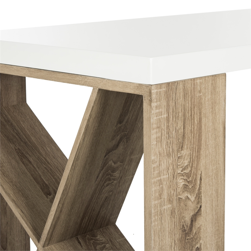 Safavieh Carlene Wood Desk in White / Oak