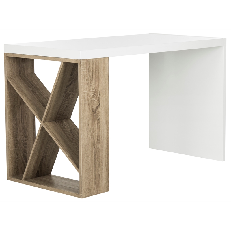 Safavieh Carlene Wood Desk in White / Oak