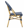 Safavieh Barrow Aluminum Side Chair in Navy