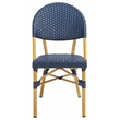 Safavieh Barrow Aluminum Side Chair in Navy