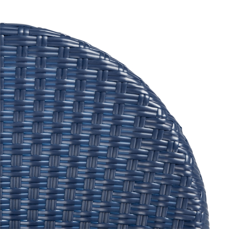 Safavieh Barrow Aluminum Side Chair in Navy