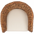Safavieh Omni Rattan Barrel Chair in White / Brown