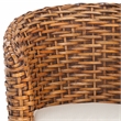 Safavieh Omni Rattan Barrel Chair in White / Brown