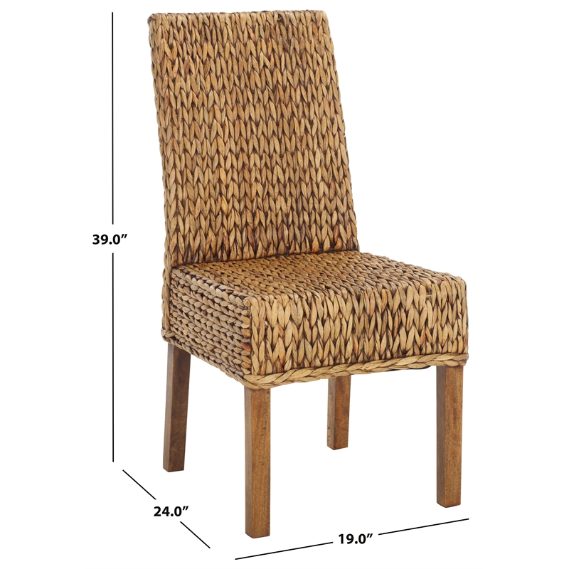 Safavieh Sanibel Wood Side Chair  in Brown / Brown