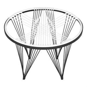 Safavieh Launchpad Iron Chair in Black / White