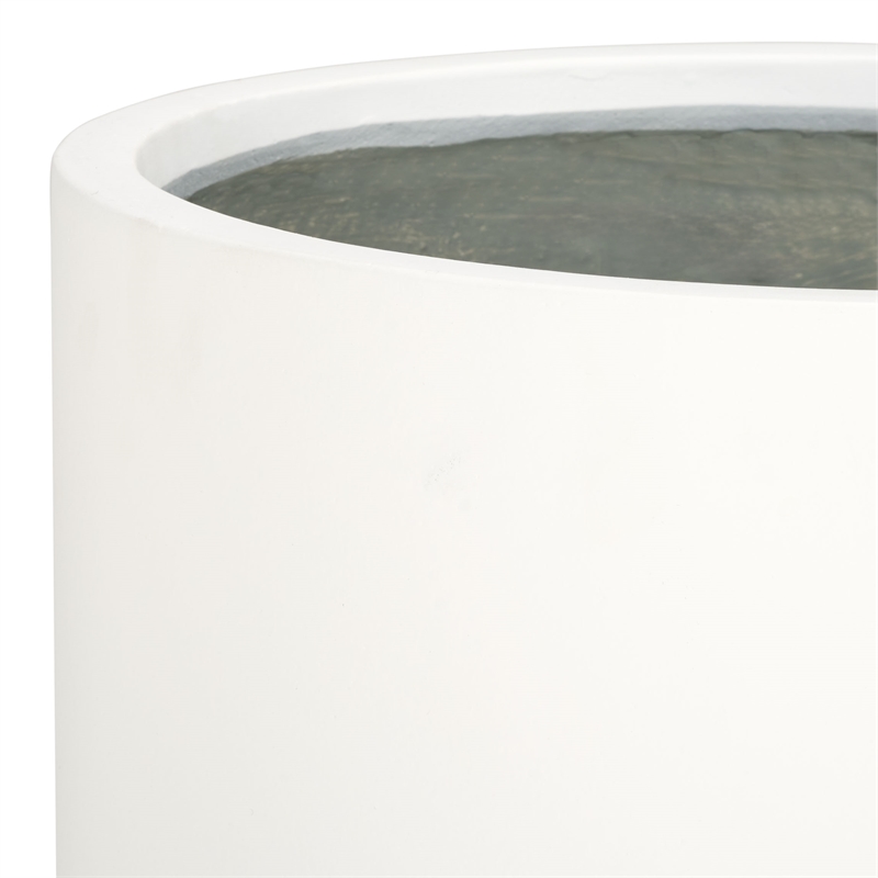 Safavieh Alia Concrete Ficonstone Planter in White