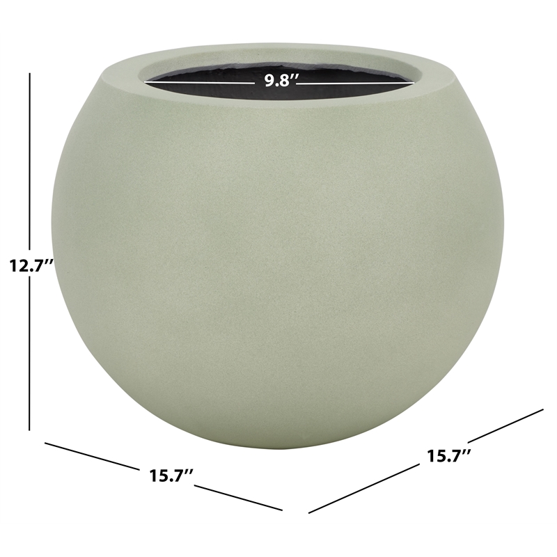 Safavieh Kenslia Ficonstone Planter Pot in Sage