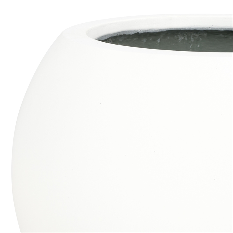 Safavieh Kenslia Large Concrete Ficonstone Planter in White