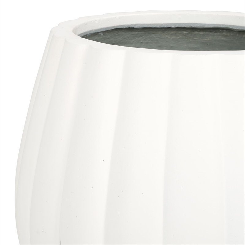 Safavieh Kaston Concrete Ficonstone Planter  in White