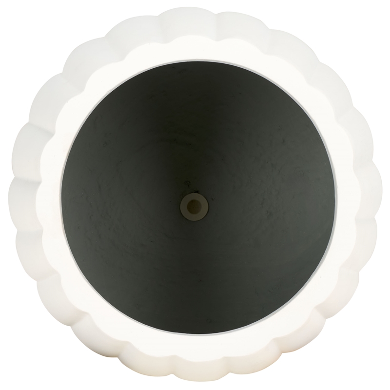 Safavieh Kaston Concrete Ficonstone Planter  in White