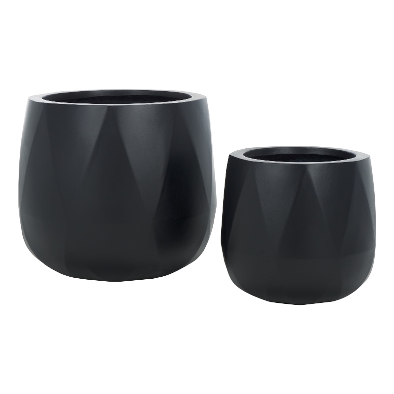 Safavieh Kane Ficonstone Pot Set of 2 in Black