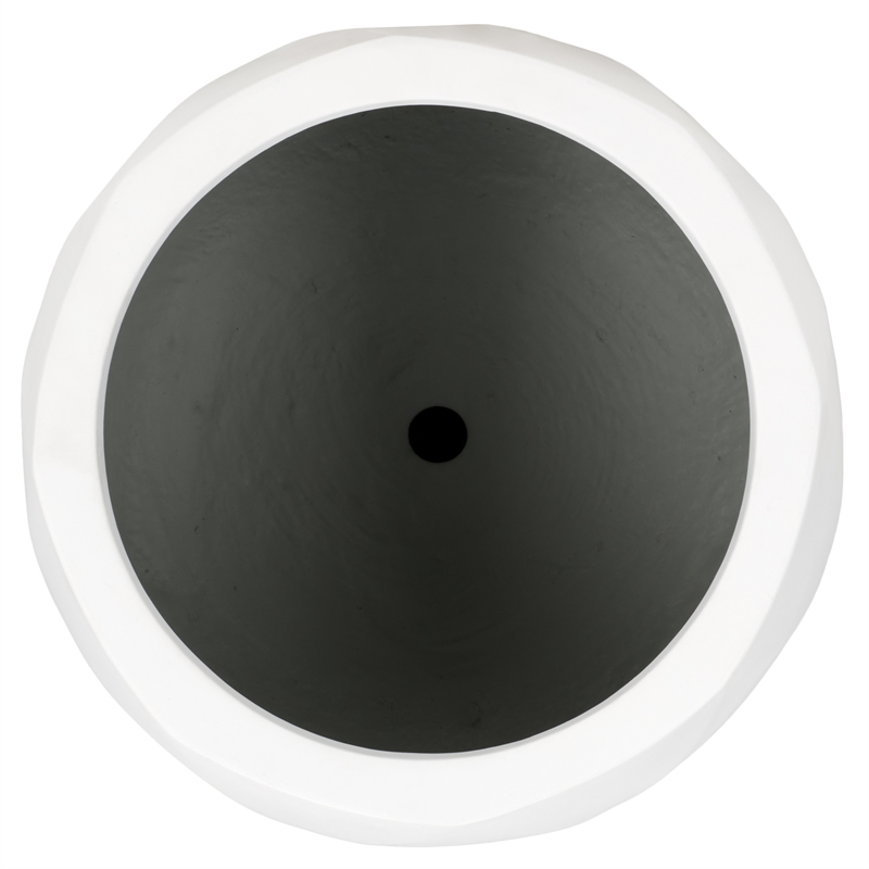 Safavieh Kane Planter Ficonstone Pot Set of 2 in White