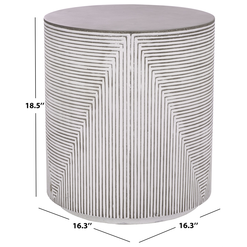 Safavieh Verona Side Table  in White / Gray