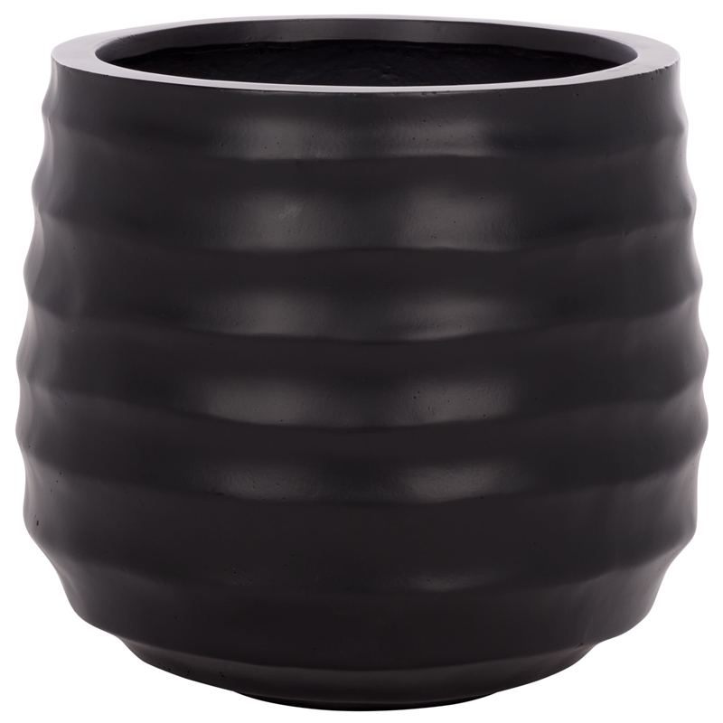 Safavieh Marta Ficonstone Planter Pot  in Black