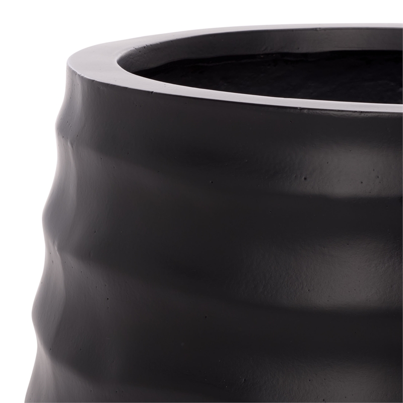 Safavieh Marta Ficonstone Planter Pot  in Black