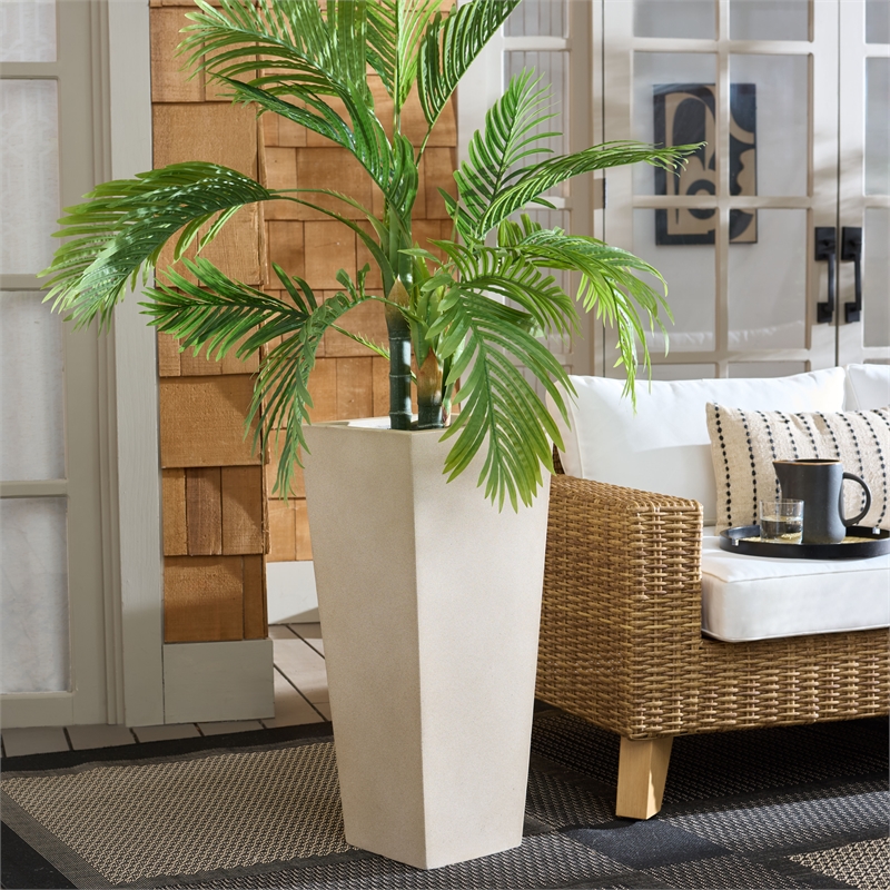 Safavieh Paloma Ficonstone Planter  in Beige