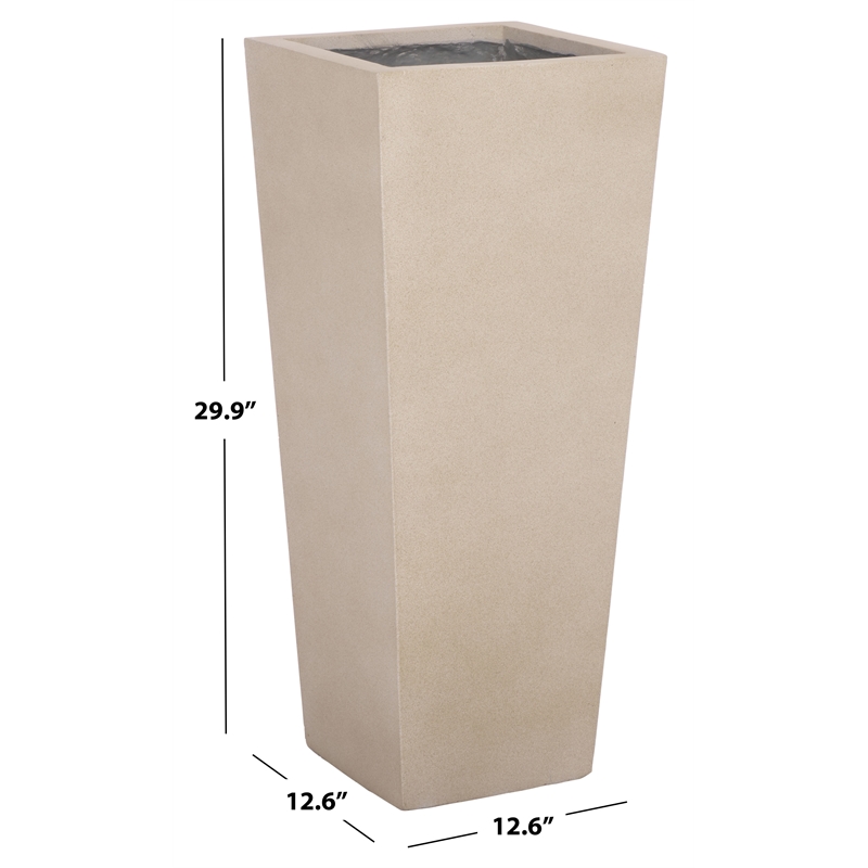 Safavieh Paloma Ficonstone Planter  in Beige