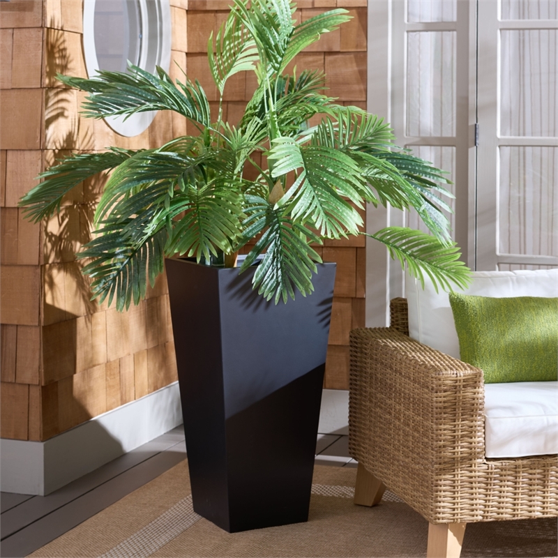 Safavieh Paloma Large Ficonstone Planter in Black