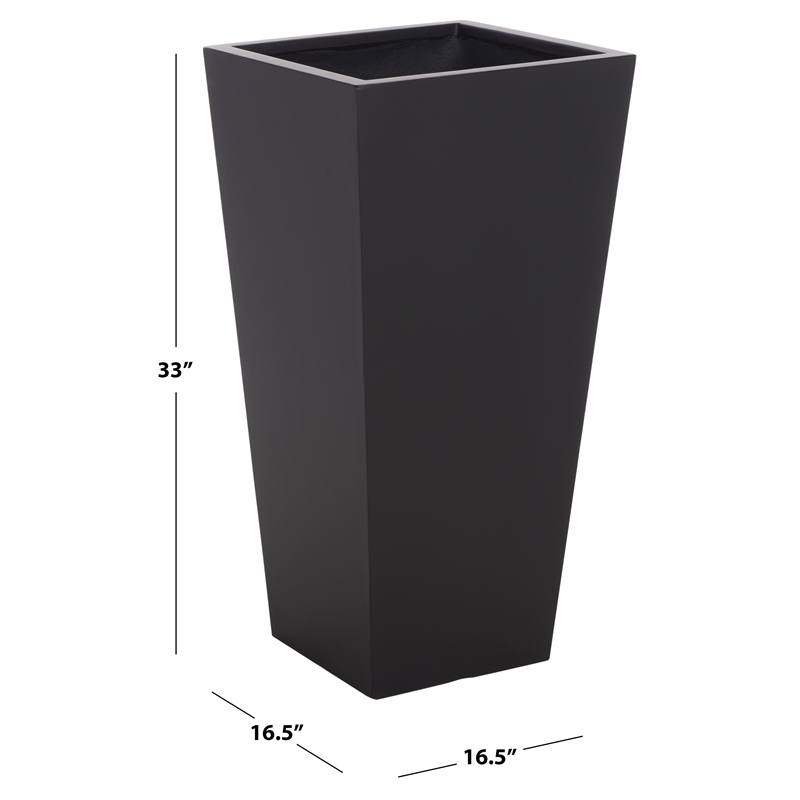 Safavieh Paloma Large Ficonstone Planter in Black
