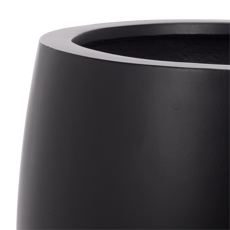 Safavieh Olivia Pedestal Ficonstone Planter in Black
