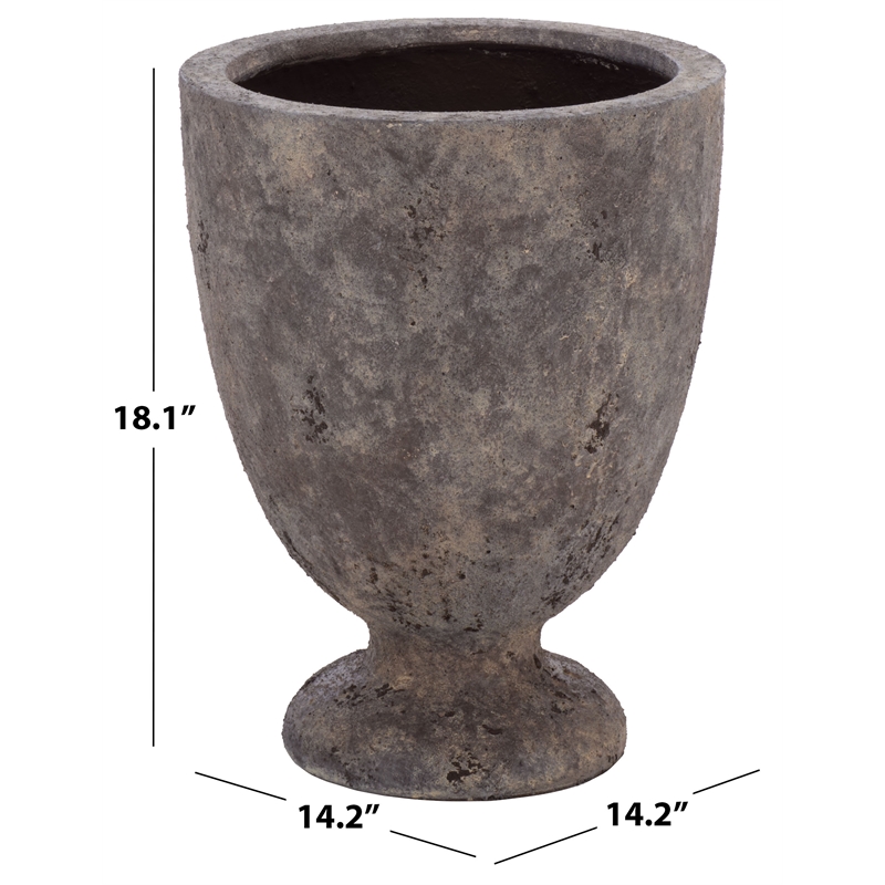 Safavieh Ella Ficonstone Planter Pot in Brown