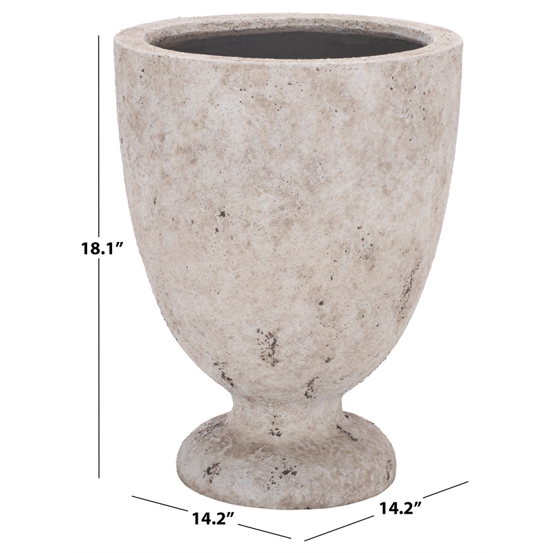 Safavieh Ella Ficonstone Planter Pot in White