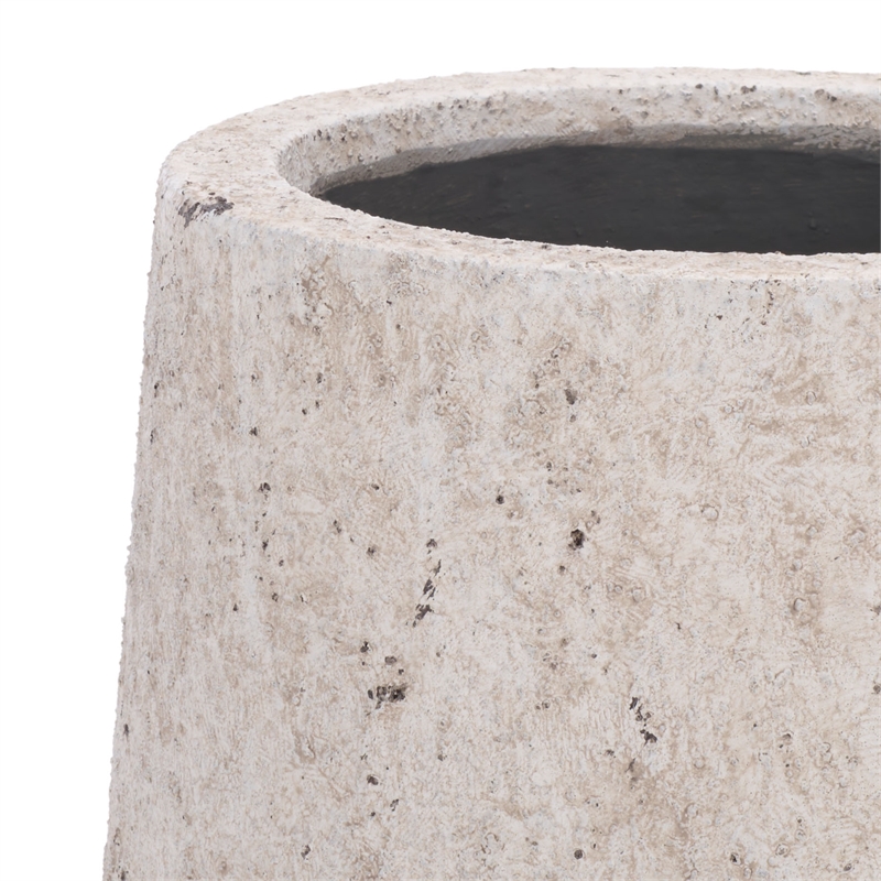 Safavieh Stark Ficonstone Planter Pot  in White