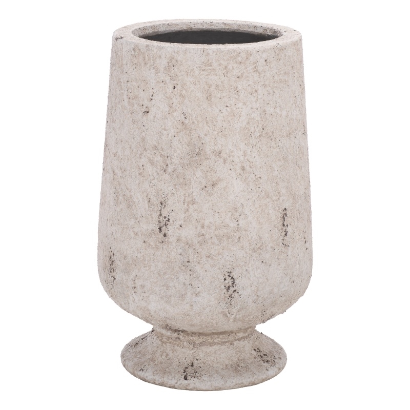 Safavieh Stark Ficonstone Planter Pot  in White