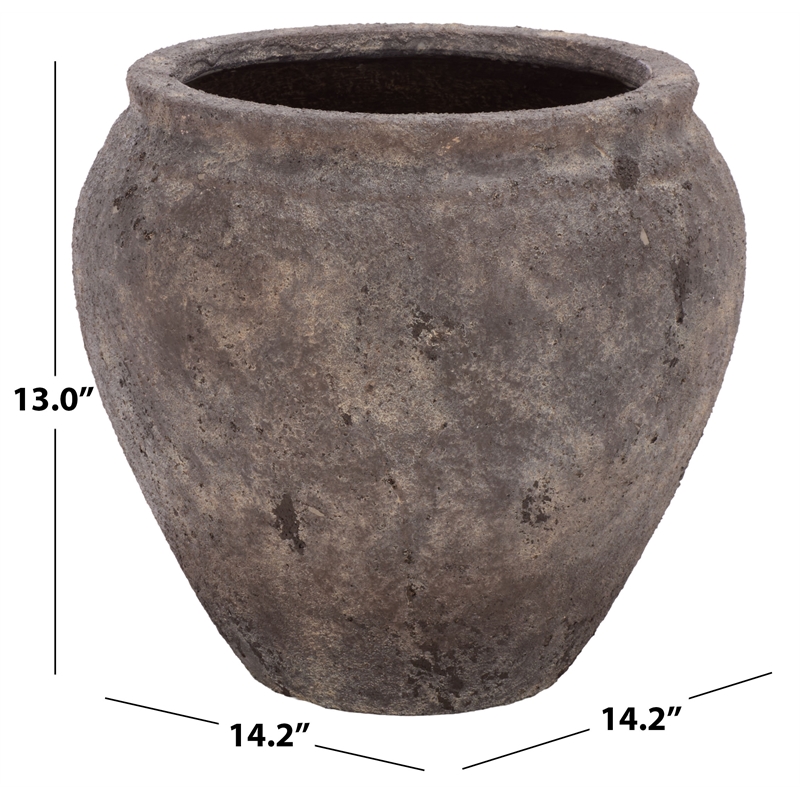 Safavieh Ramsey Ficonstone Planter Pot  in Brown